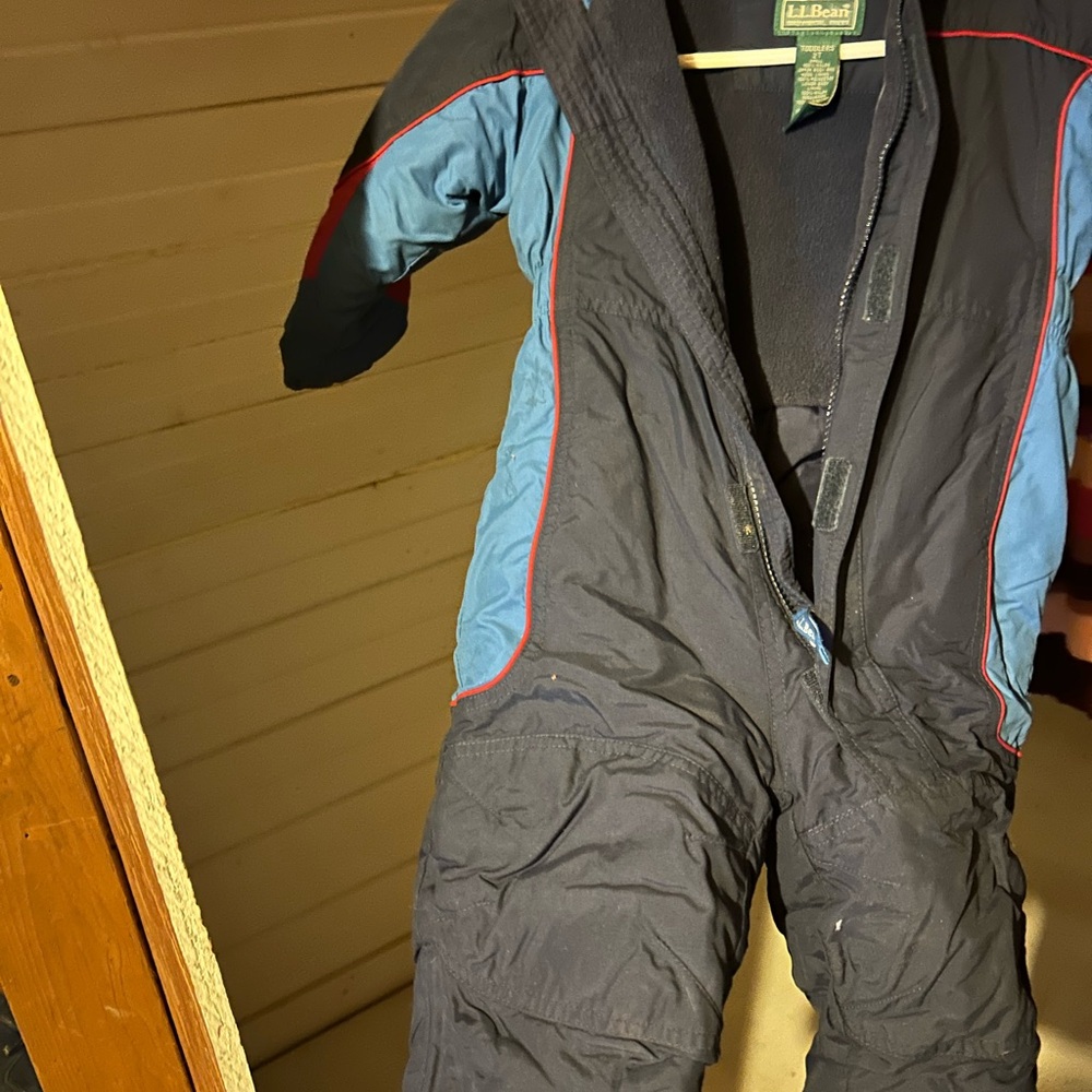 L.L. Bean Navy and Sky Blue Snowsuit